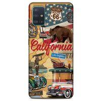 Retro (15) Desen Antişok Kılıf Renkli Samsung Galaxy A51 Kılıf