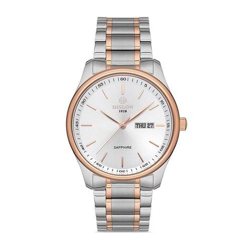 Hislon CL113T-03SR Japon Analog Çelik Rose/Gri 42 mm Safir Cam Erkek Kol Saati