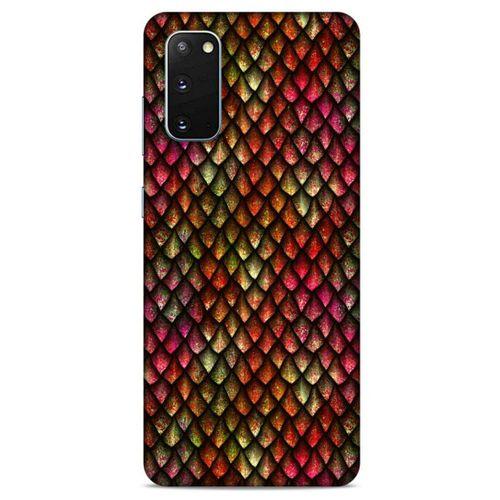 Samsung Galaxy S20 Kılıf Dragons (8) Baskılı Kılıf Ejderha Deri Pembe