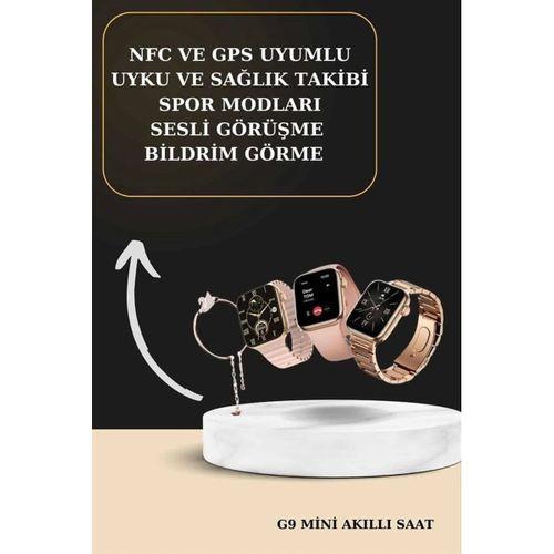 3 Kordonlu Pembe Amoled Ekran Akıllı Saat Ve Yeni Nesil Pro Kablosuz Bluetooth Kulaklık Anc/enc
