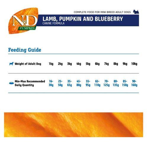 N&D Pumpkin Tahılsız Kuzu Küçük Irk Yetişkin Köpek Maması 2,5 Kg