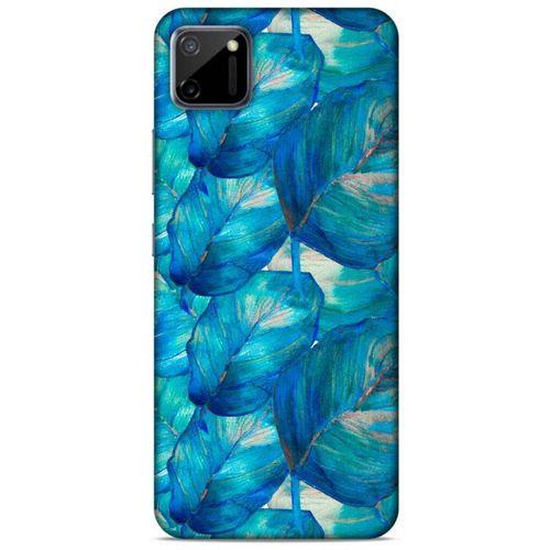 Realme C11 Uyumlu Kılıf Mavi Delisi (47) Crystal Flex Kılıf Yaprak