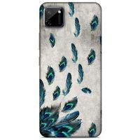 Oppo Realme C11 Kılıf Desenli Özel Seri Tüyler (16) Kalın Kılıf