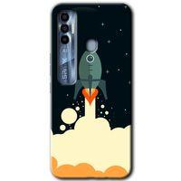 Potkal Hediye Fabrikası Tecno Spark 7 Pro Kılıf HD Desen Baskılı Arka Kapak - Space Smoke