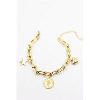 Charm Tfn Zincir Bileklik - Altın