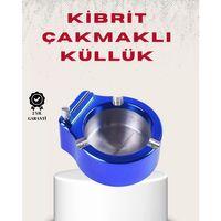 Metal Küllük Ve Çakmak Seti Yuvarlak Modern Tasarım