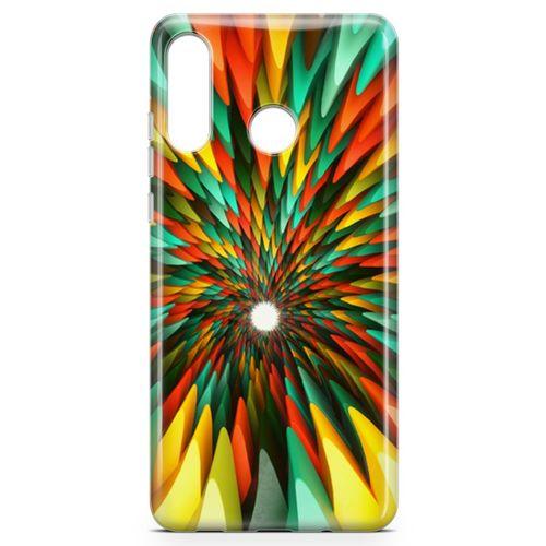 Huawei Nova 4e Kılıf Derin Kuyu Arka Kapak Koruma Desenli Full Koruyucu
