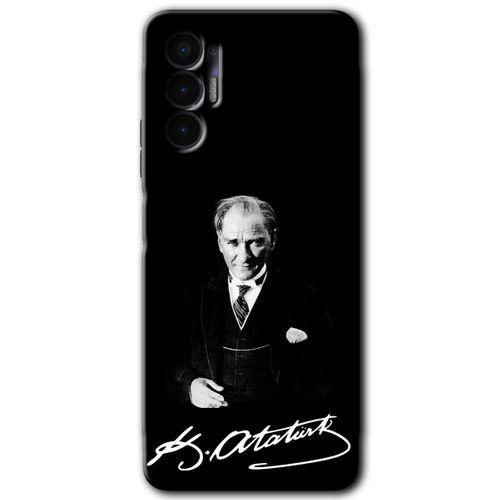 Tecno Spark 8 Pro Kılıf HD Desen Baskılı Arka Kapak - Atatürk İmza