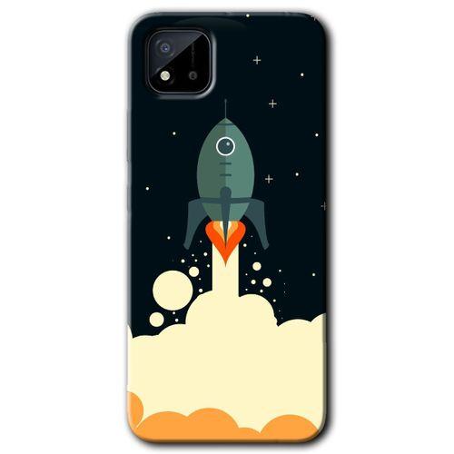 Potkal Hediye Fabrikası Realme C11 Kılıf HD Desen Baskılı Arka Kapak - Space Smoke