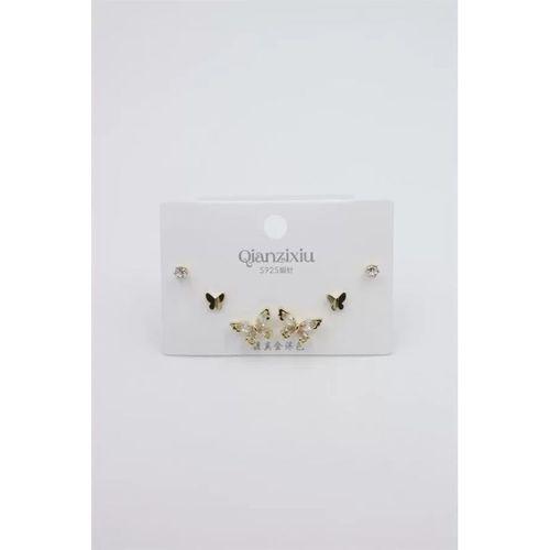 Çoklu Set Küpe - Altın