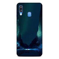 Lopard Samsung Galaxy A40 Uyumlu Kılıf Gece'S (13) Silikon Kap Yeşil