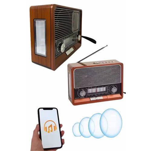 Saatli Fenerli Bluetooth Nostaljik Radyo Aux Sd Usb Girişli Bluetooth Hoparlör