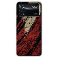 MRCİLETİSİM Poco x4 Pro Kılıf HD Desen Baskılı Arka Kapak + Temperli Cam - Kumaş Deseni 6