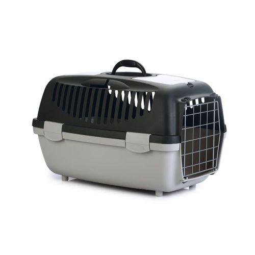 Beeztees Köpek veya Kedi Taşıma Kabı, 8Kg'ye kadar, Koyu Gri/Gri, 55x36x35cm