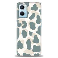 Oppo A96 4G Kılıf HD Baskılı Kılıf - Mavi Bej + Tam Ekran Koruyucu