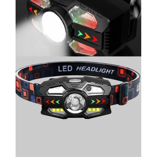 Sensörlü Led Kafa Lambası Kırmızı Beyaz Işık Ayarlanabilir