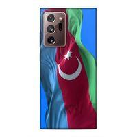 Samsung Galaxy Note 20 Ultra Uyumlu Kılıf Azarbaijan (6) Silikon Kılıf Dalgalanan Bayrak