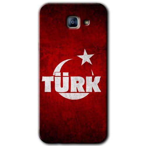 Potkal Hediye Fabrikası Samsung Galaxy A8 2016 Kılıf HD Desen Baskılı Arka Kapak - Ayyıldız Türk