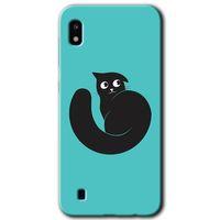 Samsung Galaxy A10 Kılıf HD Desen Baskılı Arka Kapak + Temperli Cam - Cat Vector