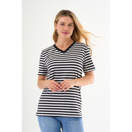 ALEXANDERGARDI V Yaka Çizgili T-shirt