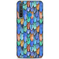 Oppo Realme 5i Kılıf Desenli Özel Seri Tüyler (37) Silicone Cover