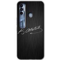 Tecno Spark 7 Pro Kılıf HD Desen Baskılı Arka Kapak - İmza Atatürk