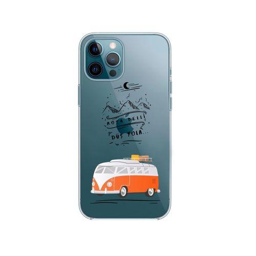 iPhone 12 Pro Rota Belli Desenli Premium Şeffaf Silikon Kılıf