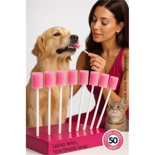 Chloe-Anne Serisi 50'liKedi & Köpek Diş Temizleme ve Profesyonel Ağız Bakım Swabı