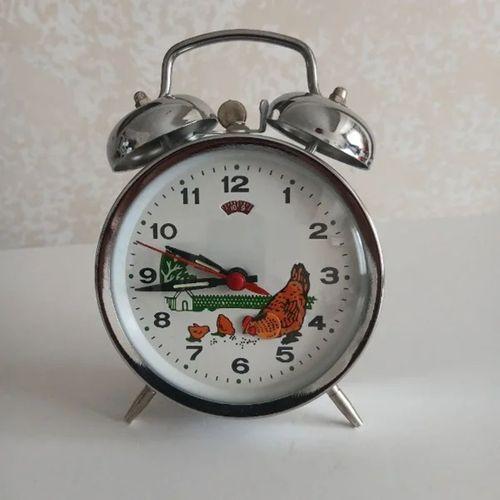 Nostaljik Kurmalı Horozlu Çalar Saat Büyük Boy
