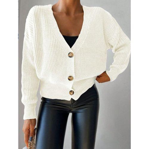 Düğme Detay Triko Bluz