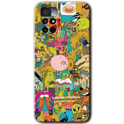 Redmi Note 11 4G Kılıf HD Desen Baskılı Arka Kapak - Süper Çizgi Kahramanlar 2 + Kırılmaz Cam