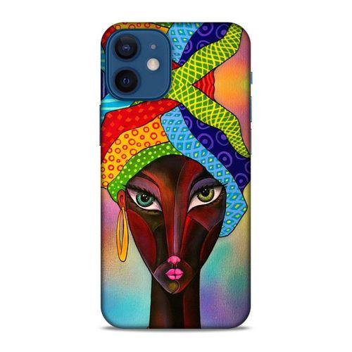 Lopard Apple iPhone 12 Mini Uyumlu Kılıf Sürreal Yüzler ♀ (46) Core Armor Kılıf Desenli