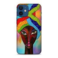Lopard Apple iPhone 12 Mini Uyumlu Kılıf Sürreal Yüzler ♀ (46) Core Armor Kılıf Desenli