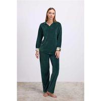 Uzun Kollu Kadife Sweatshirt Ve Pantolon Pijama Takımı
