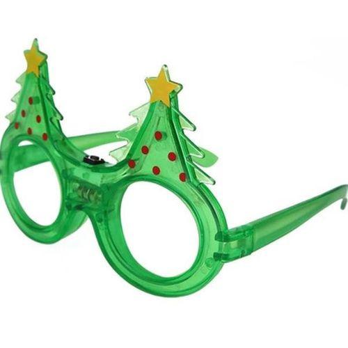LED Işıklı Yılbaşı Çam Ağacı Gözlük - 1 Adet