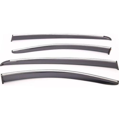 Sunplex VOLKSWAGEN Uyumlu TIGUAN 2016-2021 Arası Chrome Style 4 Lü Set Kromlu Cam Rüzgarlığı Ön Ve Arka Parça