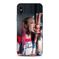 Apple Iphone X Uyumlu Kılıf Harley Quinn (23) Ultra Koruma Kılıfı Kırmızı-menekşe