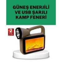 Güneş Enerjili Alev Efektli Lamba – Cob Teknolojili, Dış Mekan Aydınlatma