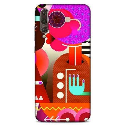 Lopard Huawei P20 Pro Uyumlu Kılıf Soyut Sanat (16) Desenli Kalın Kılıf