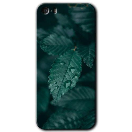 iPhone 5 Kılıf HD Desen Baskılı Arka Kapak - Yağmurlu Yaprak
