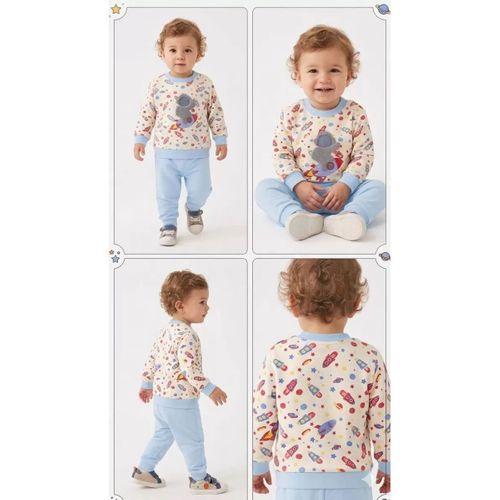 6/18 Ay Galaksi Baskılı Bebek Takımı