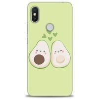 Xiaomi Redmi Note 6 Pro Kılıf HD Baskılı Kılıf - Avacado + Tam Ekran Koruyucu