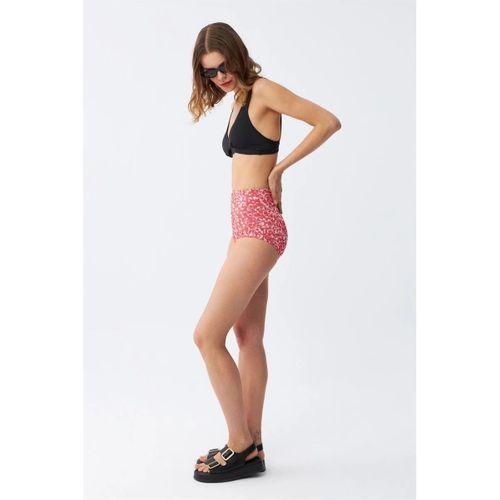 Kadın Pedli Yüksek Bel Bikini Takımı - Siyah