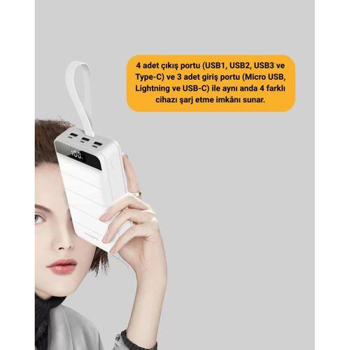 Lightning Ve Type-c Girişli 50000mah Powerbank