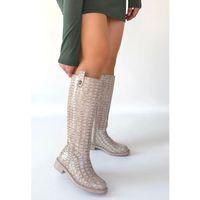 Metta Bej Cilt Desenli Çizme