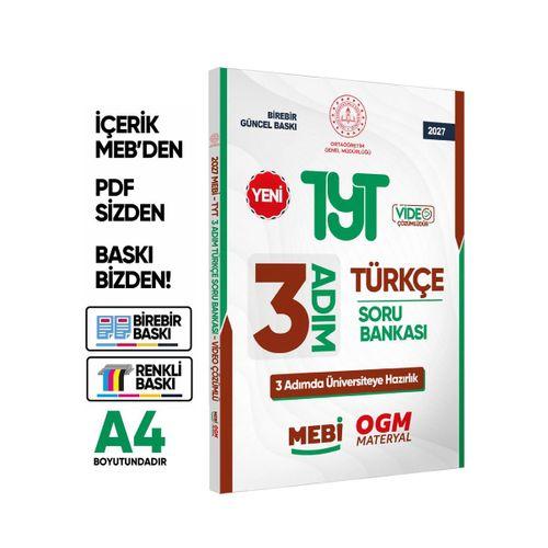 2027 TYT MEBİ-OGM 3 ADIM Türkçe Soru Bankası RENKLİ A4 Boyut Video Çözüm BASKI ÜCRETİ