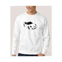 Porsche Baskılı Beyaz Erkek Sweatshirt