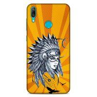 Lopard Huawei Y7 2019 Uyumlu Kılıf Tattoo's (45) Liquid Air Kılıf Kızılderili Dövmesi