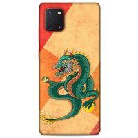 Samsung Galaxy Note 10 Lite Kılıf Dragons (24) Darbe Emici Kılıf Tatoo Yeşil Ejderha