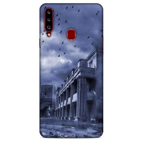 Samsung Galaxy A20s Kılıf Depresyon (39) Liquid Crystal Kılıf Şeker Pembe Bordo